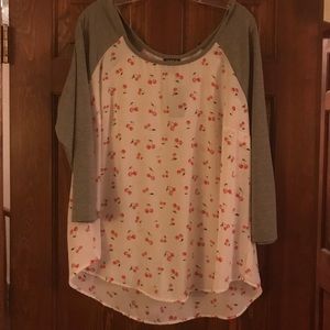 Torrid Plus Size Cherry Print Blouse Top New Tags